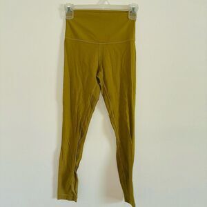 Lululemon Grape Leaf Yellow Align Pant 28" Leggings SIZE 4